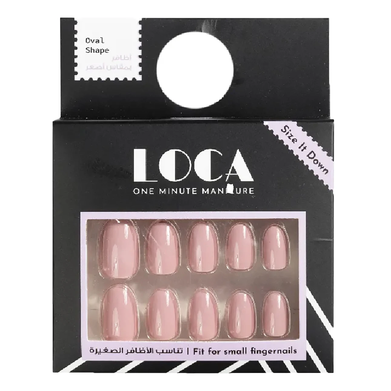 Loca Small Nails Oval Shape Pink Color N1