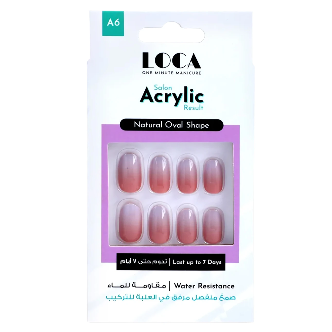 Loca Acrylic Nails A6-Oval Shape Ombre