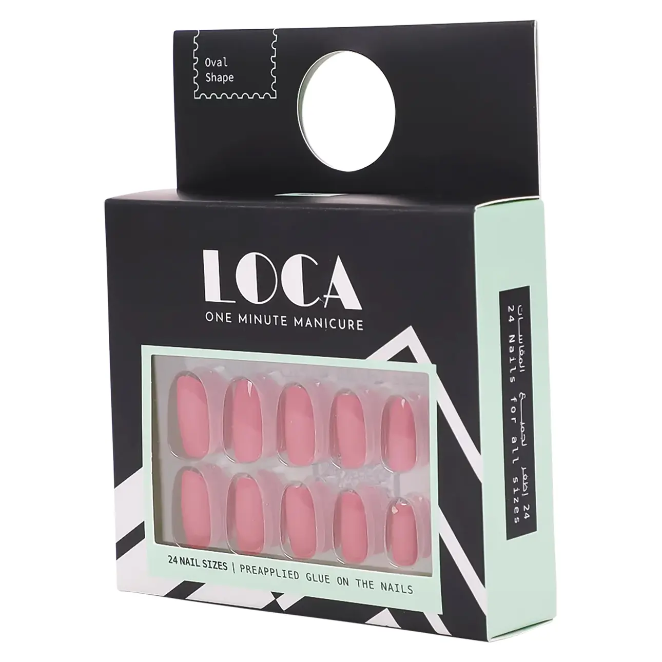 Loca Press On Nails Oval Shape Pink M31 - view 2
