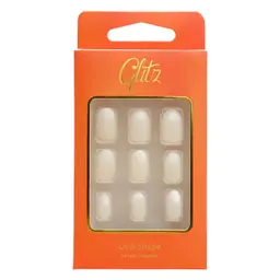 Glitz Press On Nails Oval Nude #9