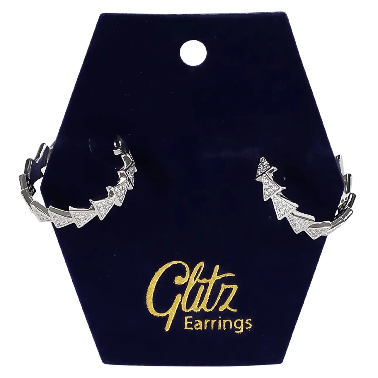 Glitz Half Circle Earring Silver  - view 1