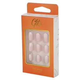 Glitz Press On Nails Oval Pink 30