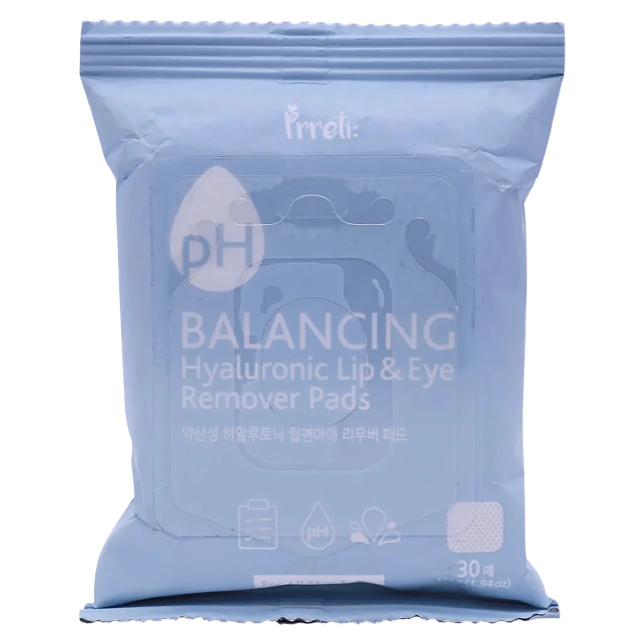 Prreti Balancing Hyaluronic Lip & Eye Remover Pads