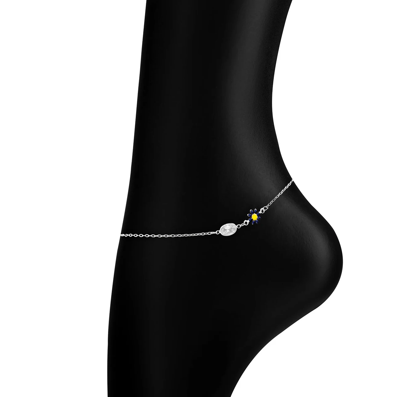 Navaro Anklet Lady Feminine Medical Silver 