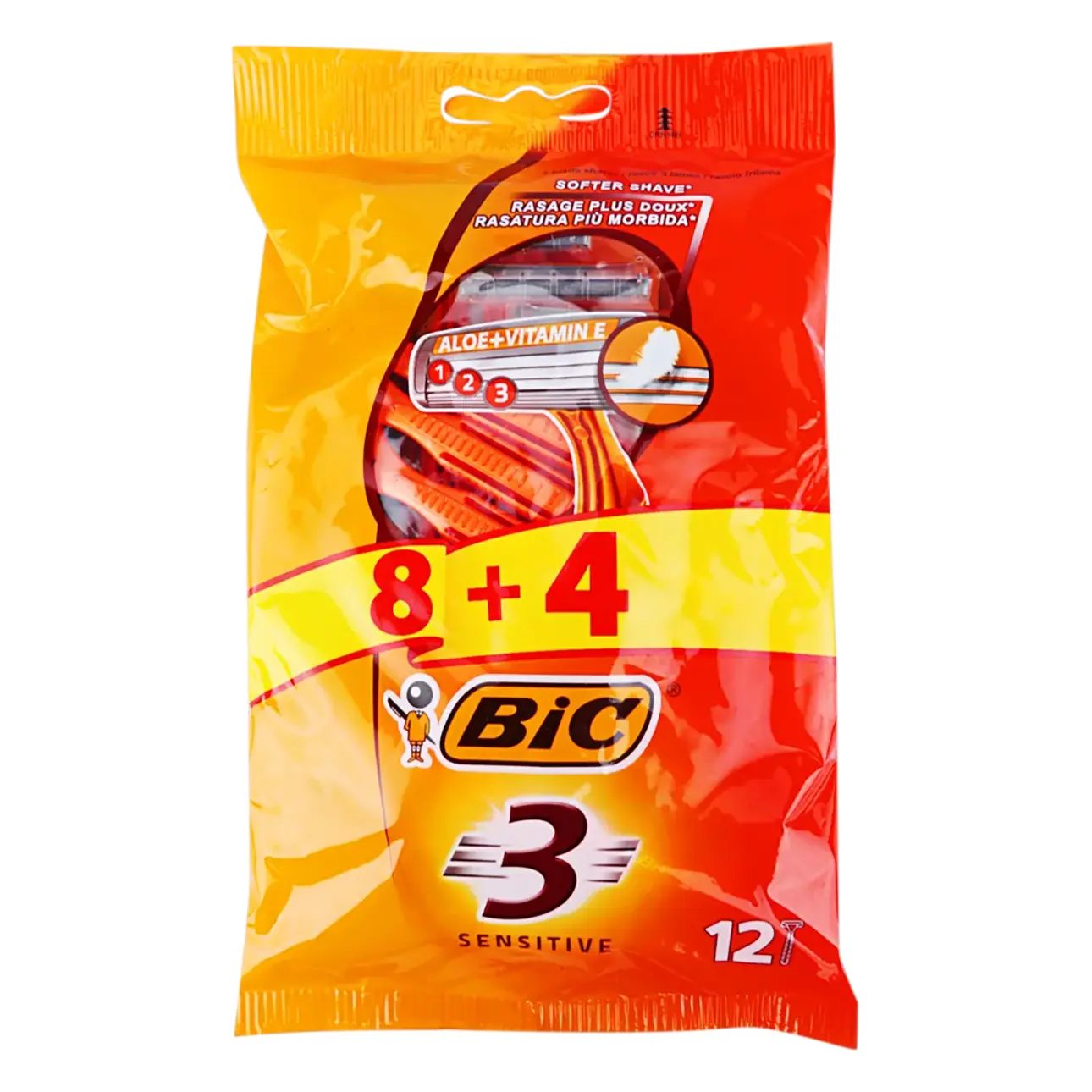 Bic Sensitive 3 Blade Razor 8+4 Free - view 1