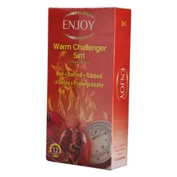 Enjoy delay Worm Challenger Premium Condoms 12 Pcs