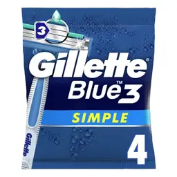 Gillette Blue 3 Blade Razor 4 Pcs