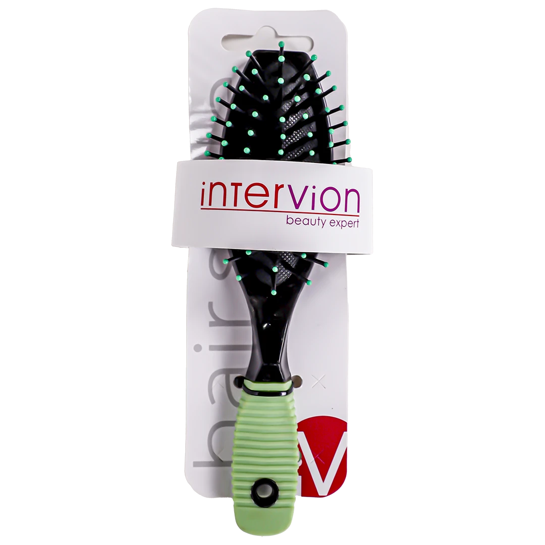 Intervion Hairbrush Pneumatic Mini Rubber Handle 