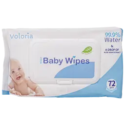 Voloria Water Baby Wipes 72 Pcs 