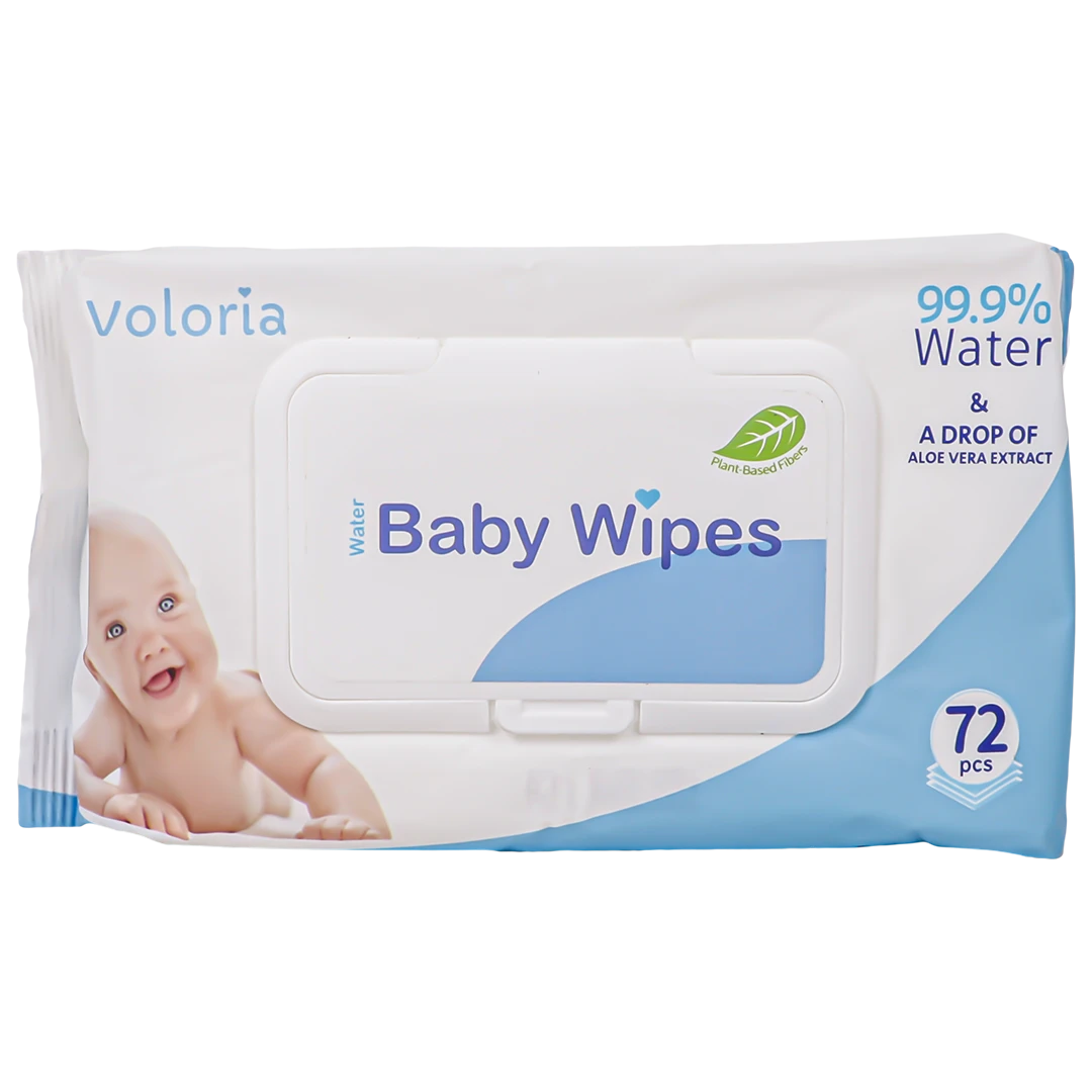 Voloria Water Baby Wipes 72 Pcs 
