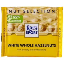 Ritter Sport Choco White with Hazelnuts 100 gm