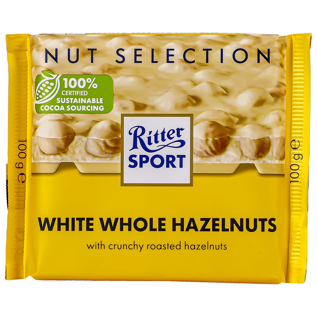 Ritter Sport Choco White with Hazelnuts 100 gm