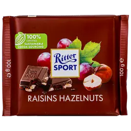 Ritter Sport Choco Raisins Hazelnuts 100 gm