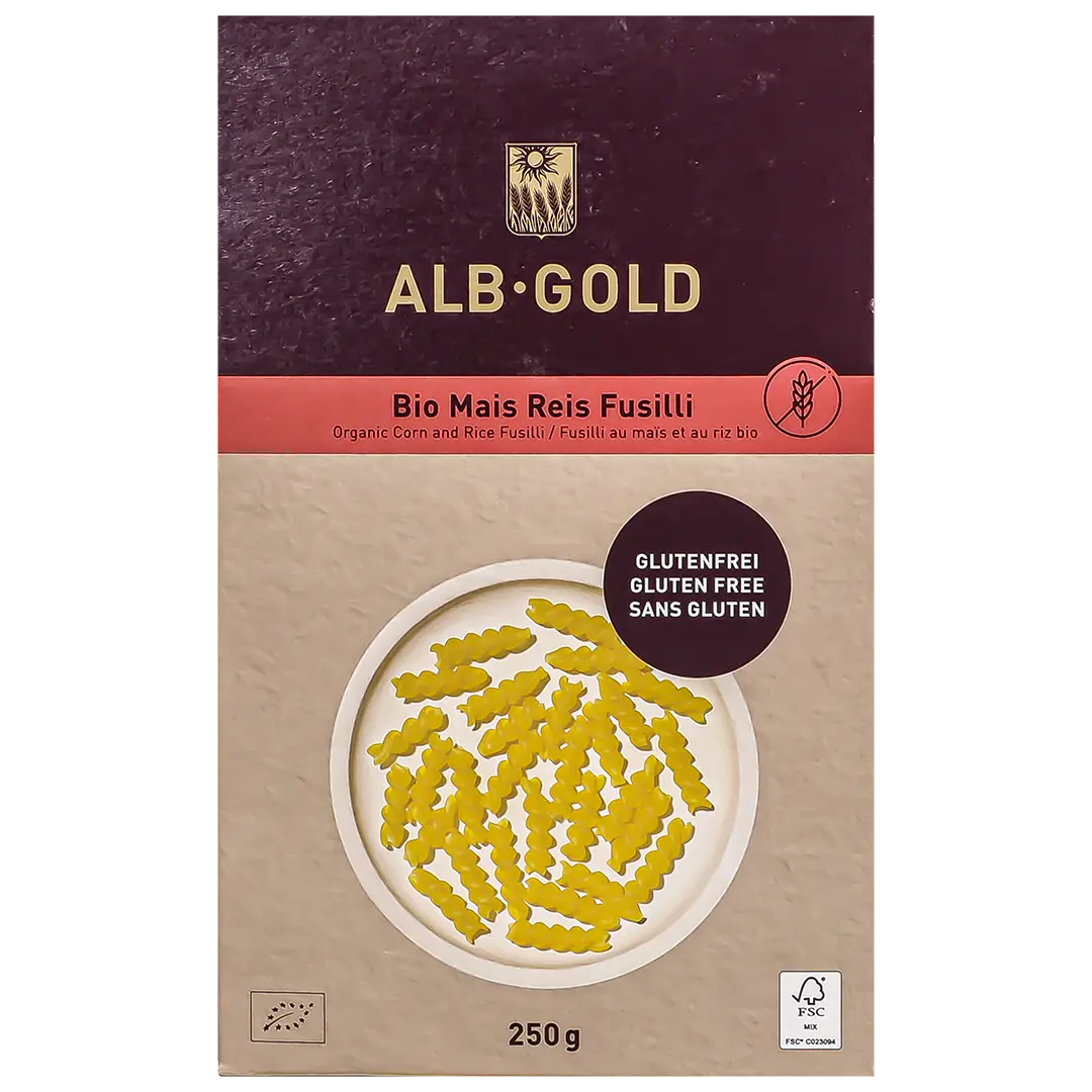 Alb Gold Organic Pasta Corn Rice Fusilli Gluten Free 250 gm - view 2