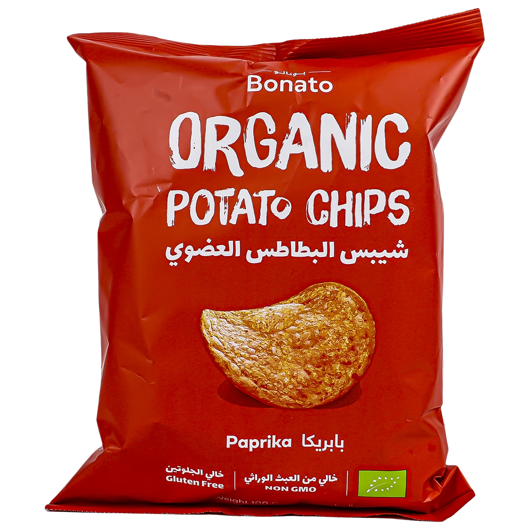 Bonato Organic Potato Chips Paprika 100 gm