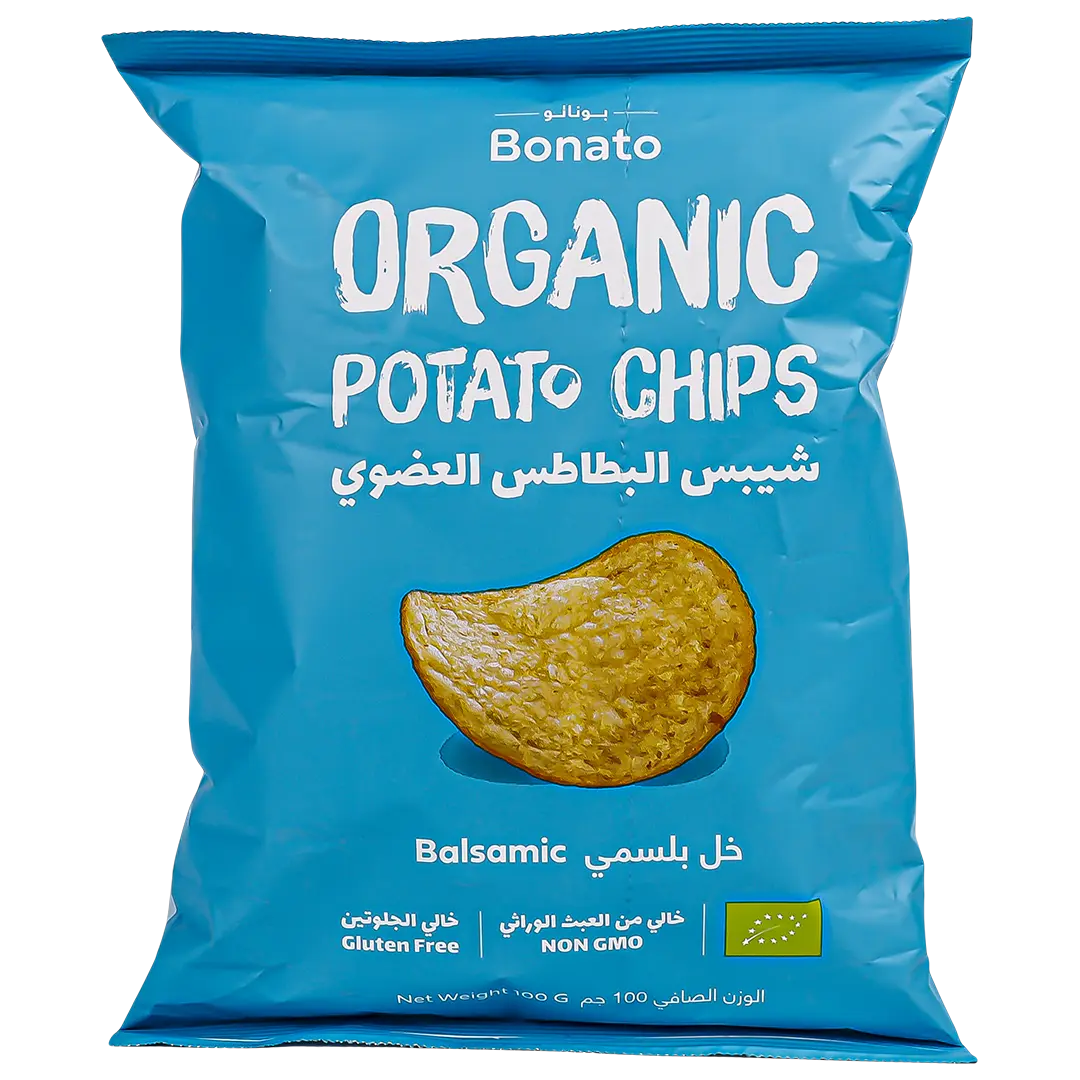 Bonato Organic Potato Chips Balsamic Vinegar 100 gm - view 1