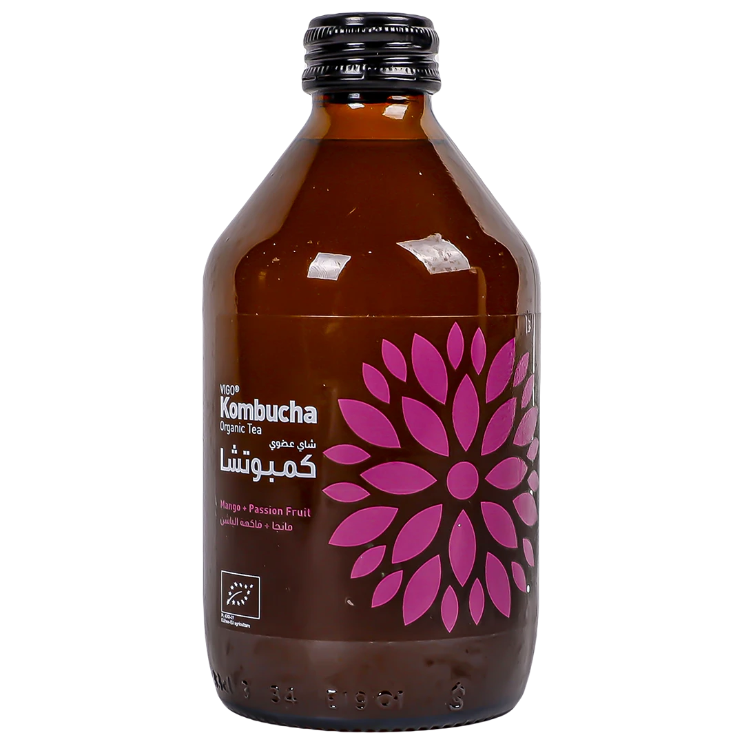Vigo Kombucha Organic Tea with Mango and  Passion Fruit  330 ml