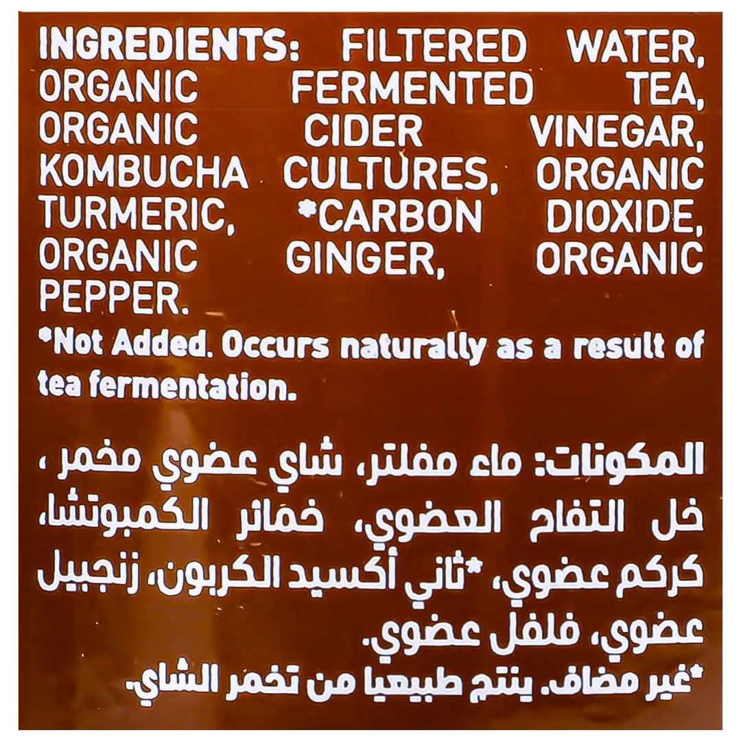 Vigo Kombucha Organic Tea with Curcuma and Ginger 330 ml - view 3