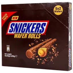 Snickers Peanut Roll Wafer MP 5 pcs 24 gm