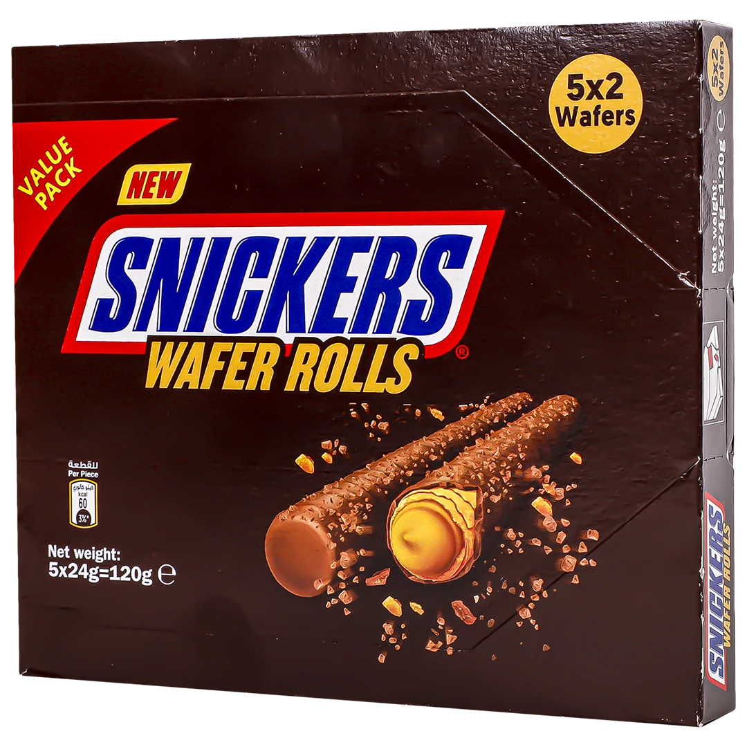 Snickers Peanut Roll Wafer MP 5 pcs 24 gm