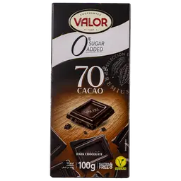 Valor 70% Dark Chocolate No Suger Add Gluteen Free 100 gm