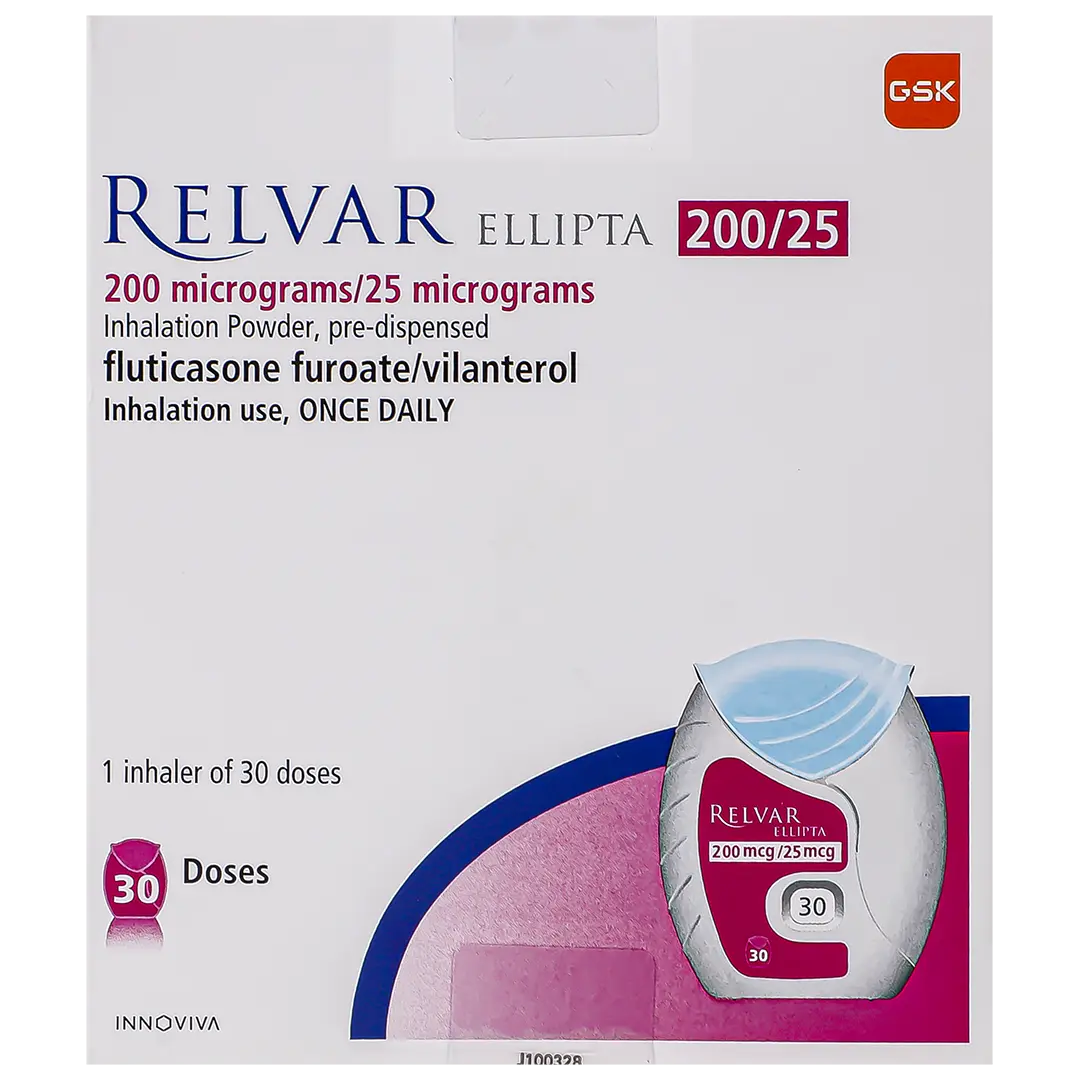 Relvar Ellipta 200/25mcg Inhal 30 DOSES - view 3