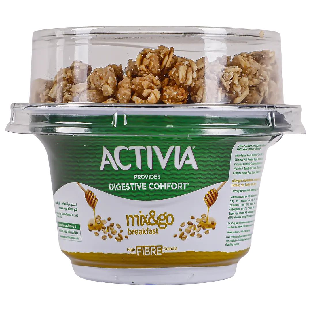 Activia Mix & Go Yoghurt Honey Oat Cereal 170 gm - view 2