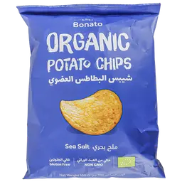 بوناتو رقائق البطاطس العضوي ملح بحري 100 جم