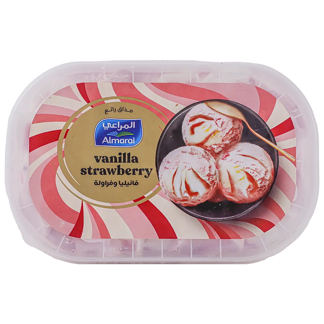 Almarai Ice Cream Tub Vanilla Strawberry 900 ml - view 2
