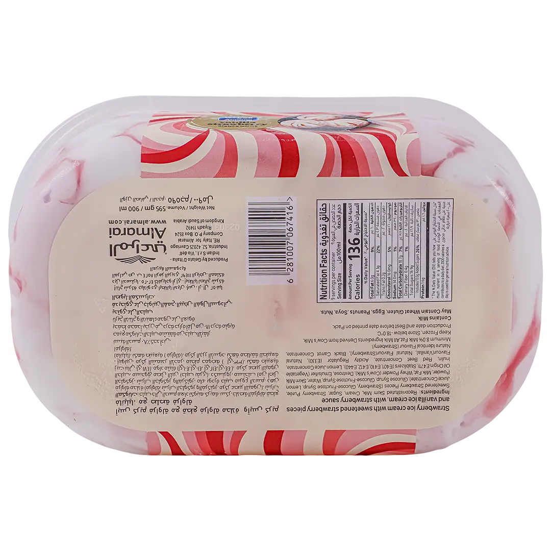 Almarai Ice Cream Tub Vanilla Strawberry 900 ml - view 3