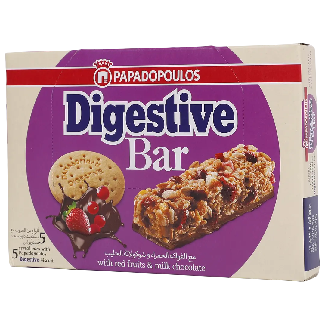 Papadopoulos Digestive Bar Fruits and Chocolate 140 gm - view 1
