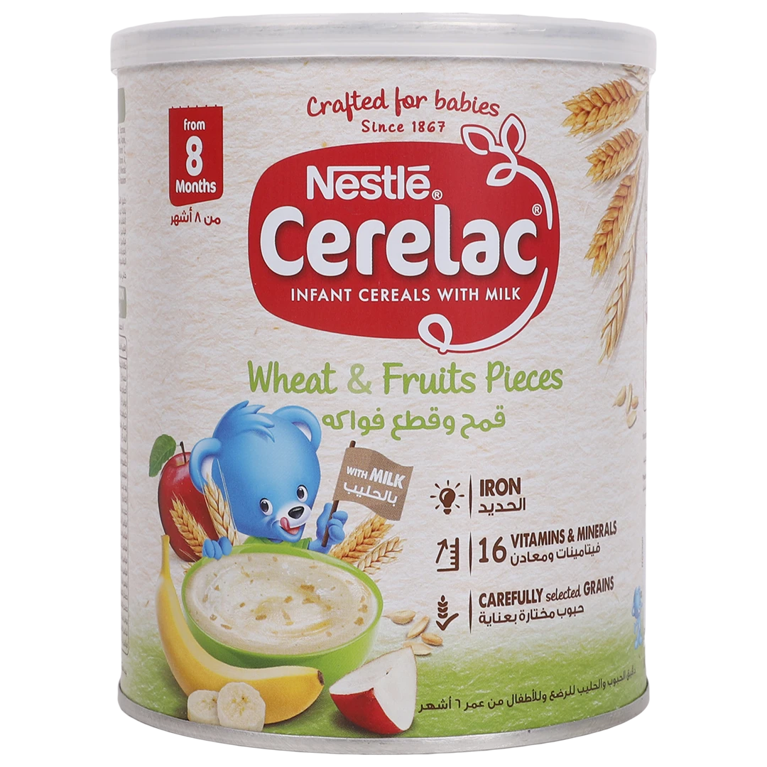 Cerelac Infant With Wheat & Fruits From 8 Months Tin 400 gm