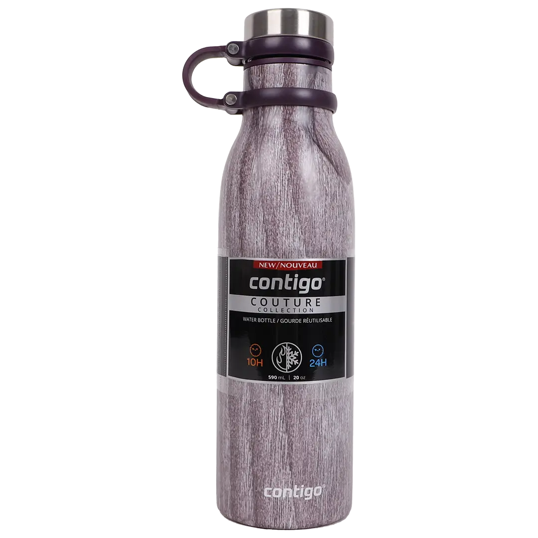 Contigo Stainless Steel Autoseal Water Bottle 590 ml Wooden Gold - view 2