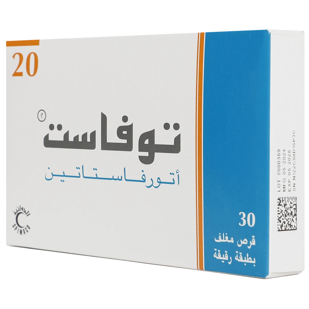 توفاست 20 مجم 30 قرص
