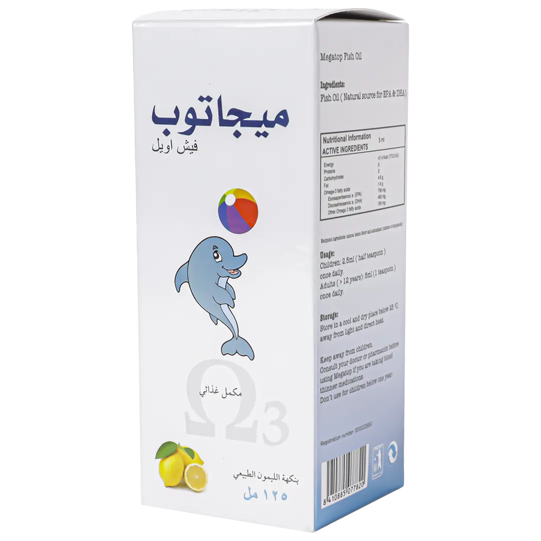 Megatop Omega 3 Fish Oil Lemon Flavour 125 ml - view 1