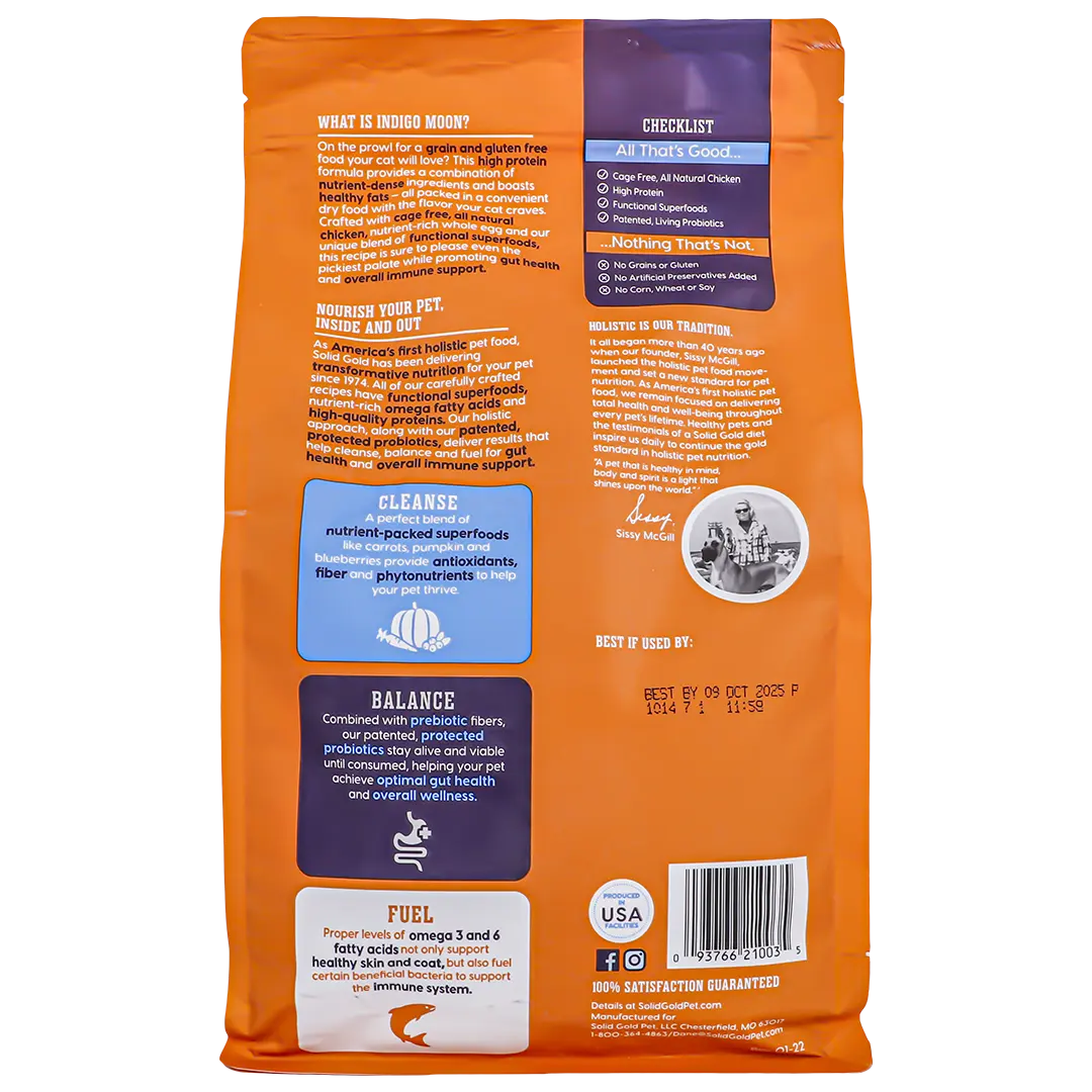 Solid Gold Dry Food Indigo Moon With Chicken And Eggs For Adult Cats 1.36 kg - view 2