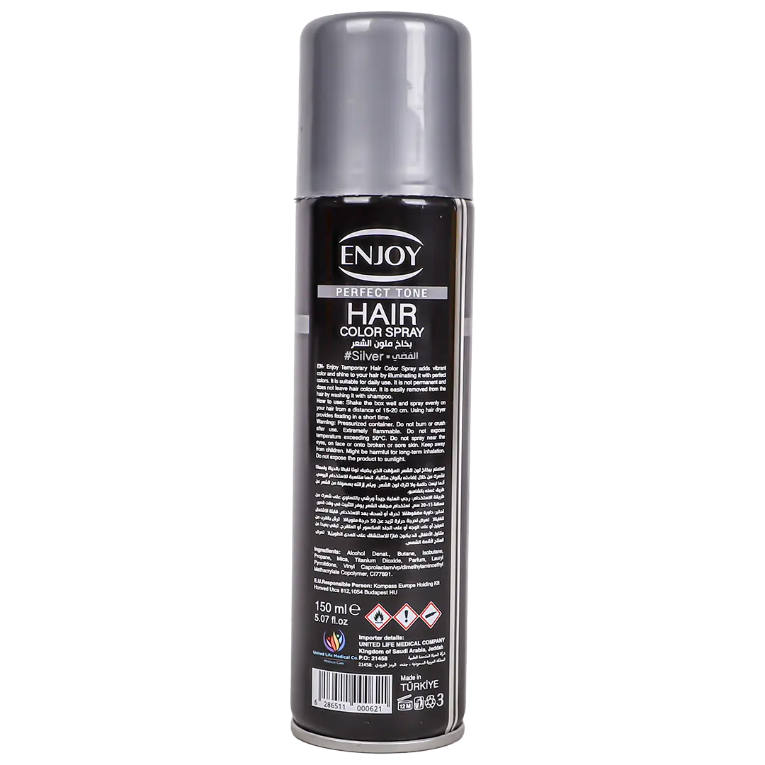 Enjoy Perfect Tone Hair Color Spray Silver 150 ml - view 2