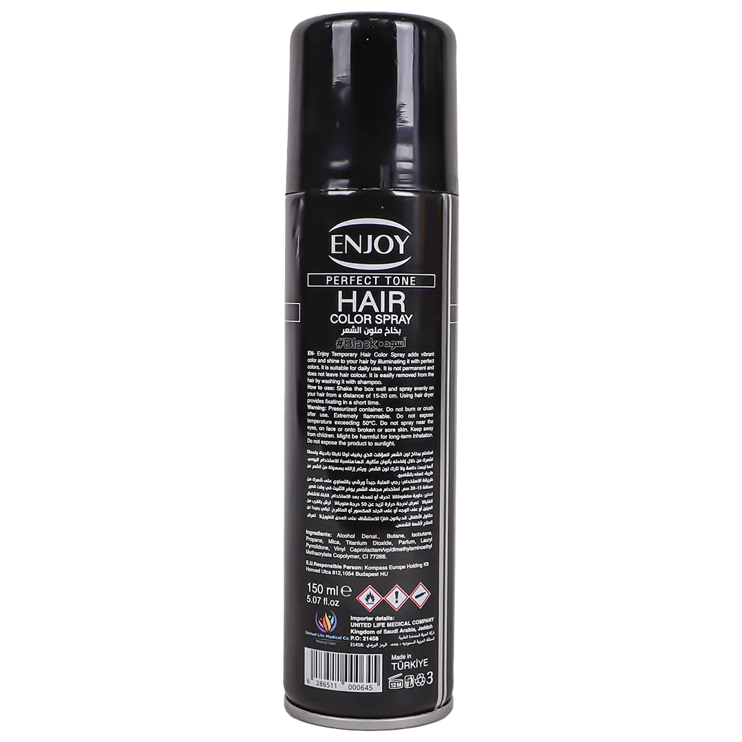 Enjoy Perfect Tone Hair Color Spray Black 150 ml - view 2