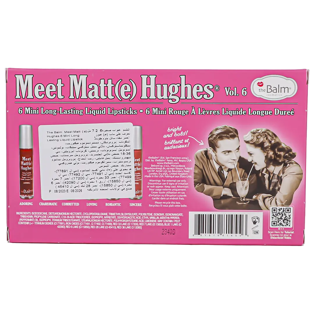 The Balm Meet Mattegm Hughes Set of 6 Mini Lipsticks Vol.6 - view 3