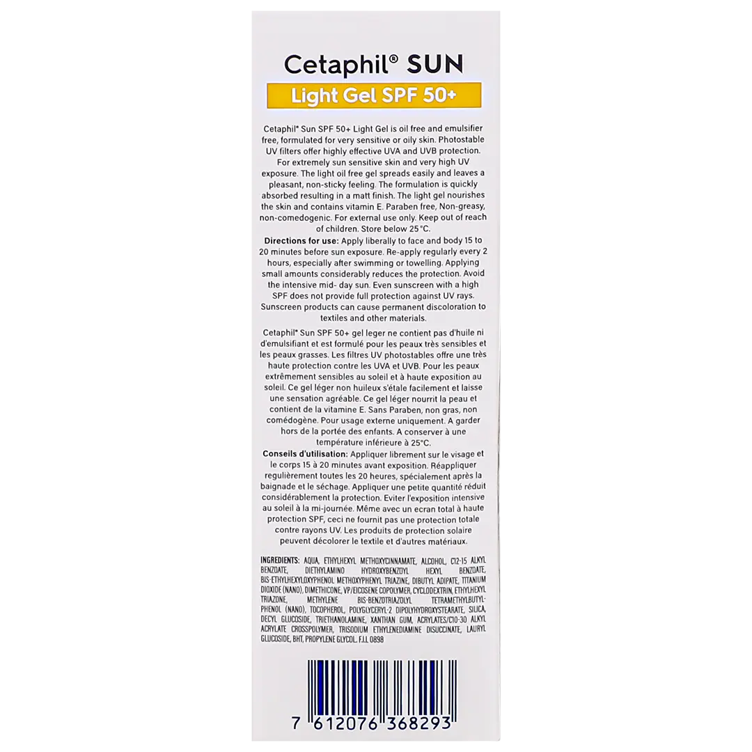 Cetaphil Sun Very High Protection Light Gel SPF 50+ 50 ml - view 4