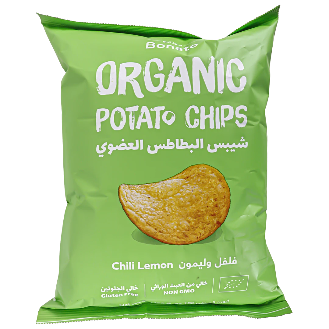 Bonato Organic Potato Chips Chili Lemon 100 gm