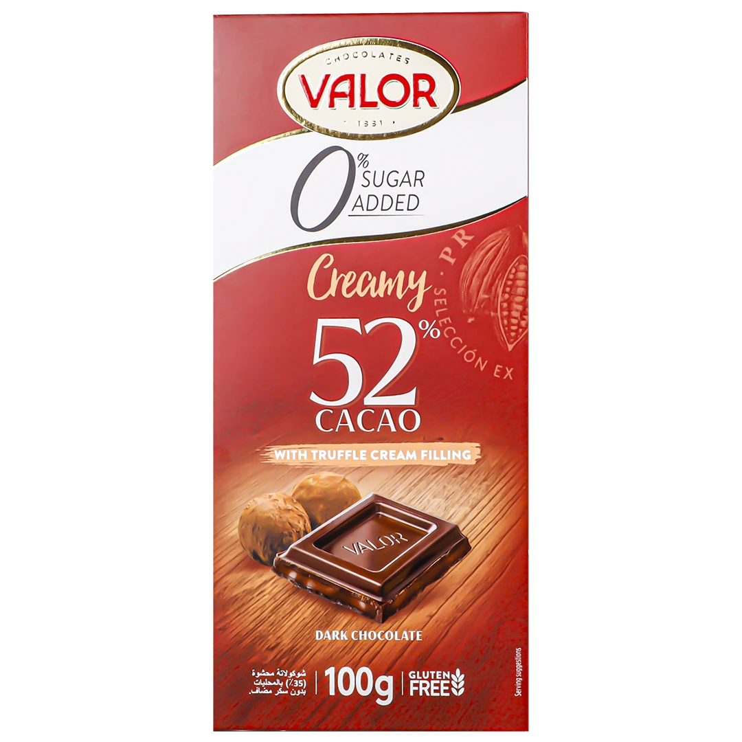 Valor Dark Chocolate with Truffel No Suger Add Gluteen Free 100 gm