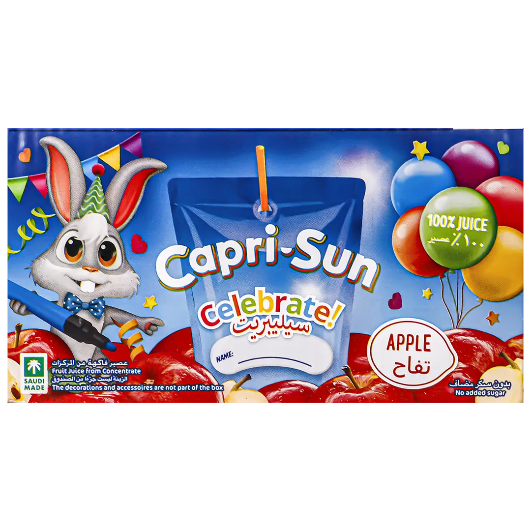 Capri Sun Juice Apple 100% No Added Sugar 10 pcs 200 ml - view 2