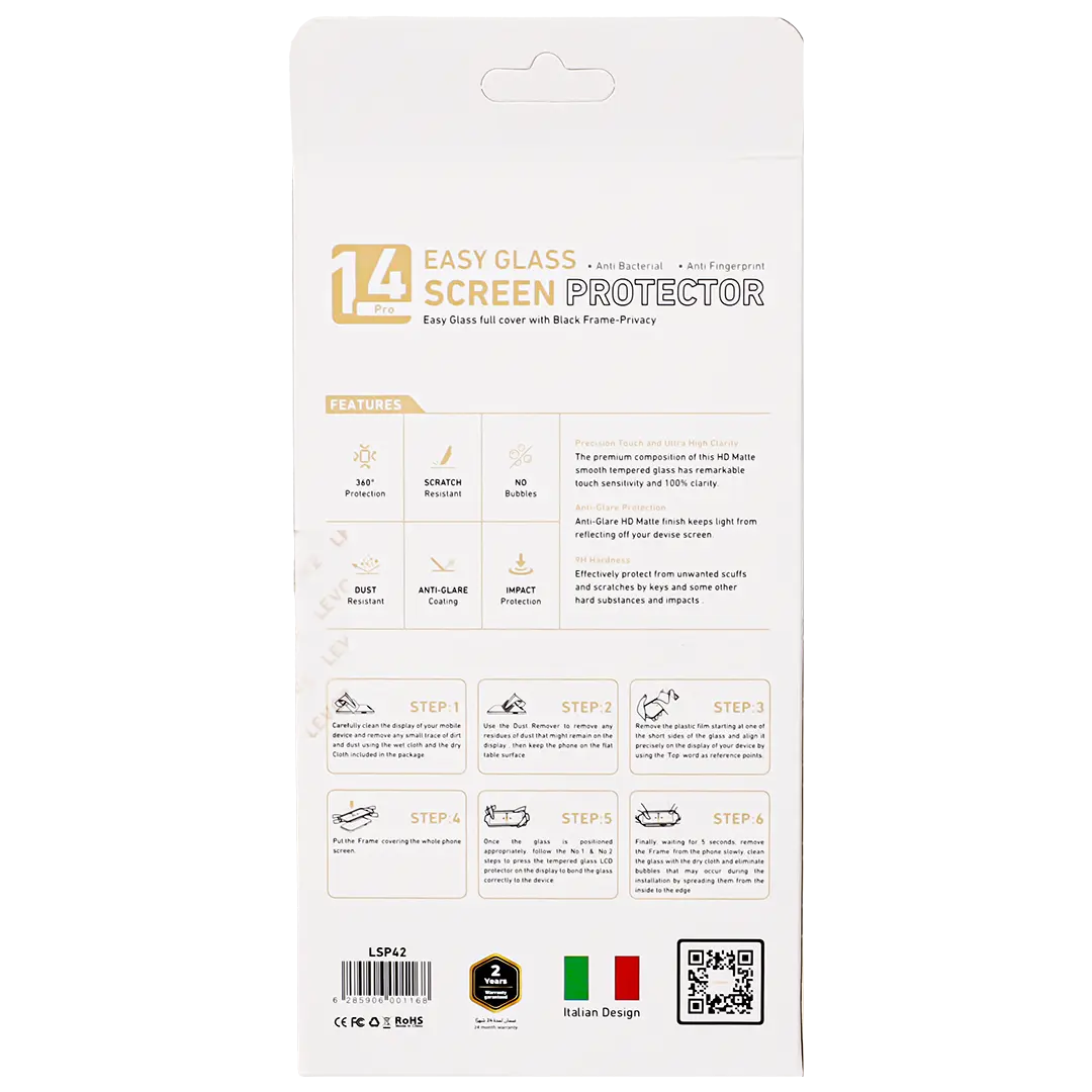 Levore Screen Protection Iphone For 14 Pro 6.1 Privacy With Applicator - view 3