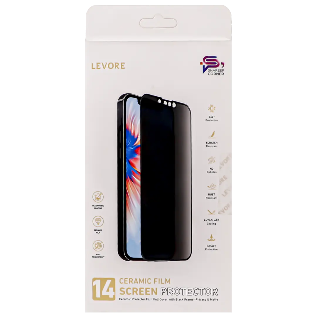Levore Screen Protection Iphone 14 6.1 Ceramic Privacy - view 2