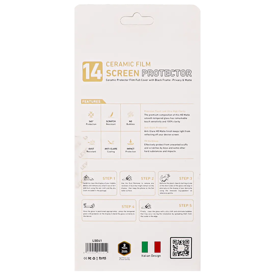 Levore Screen Protection Iphone 14 6.1 Ceramic Privacy - view 3