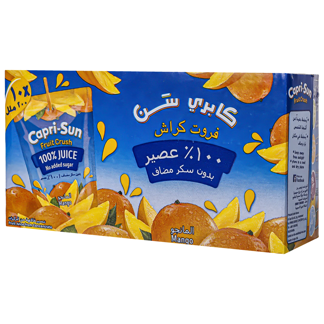 Capri Sun Mango Juice 100% No Added Sugar 10 pcs 200 ml