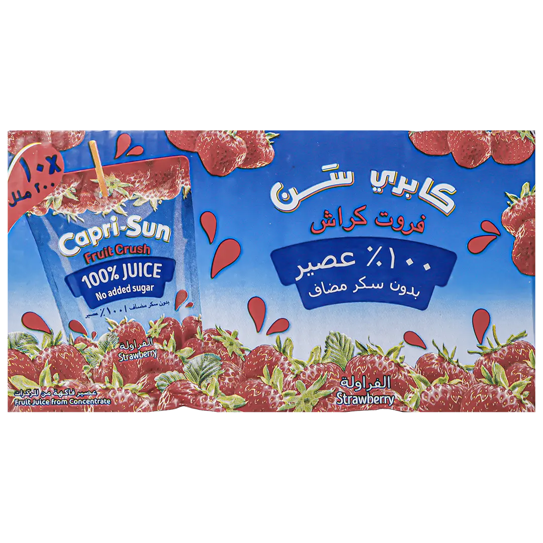 Capri Sun Strawberry Juice 100% No Added Sugar 10 pcs 200 ml - view 2