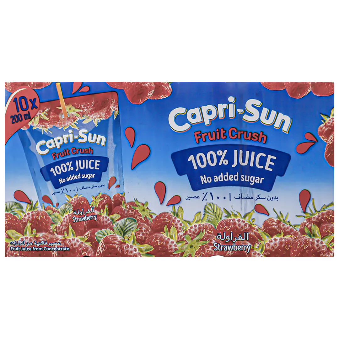 Capri Sun Strawberry Juice 100% No Added Sugar 10 pcs 200 ml - view 3