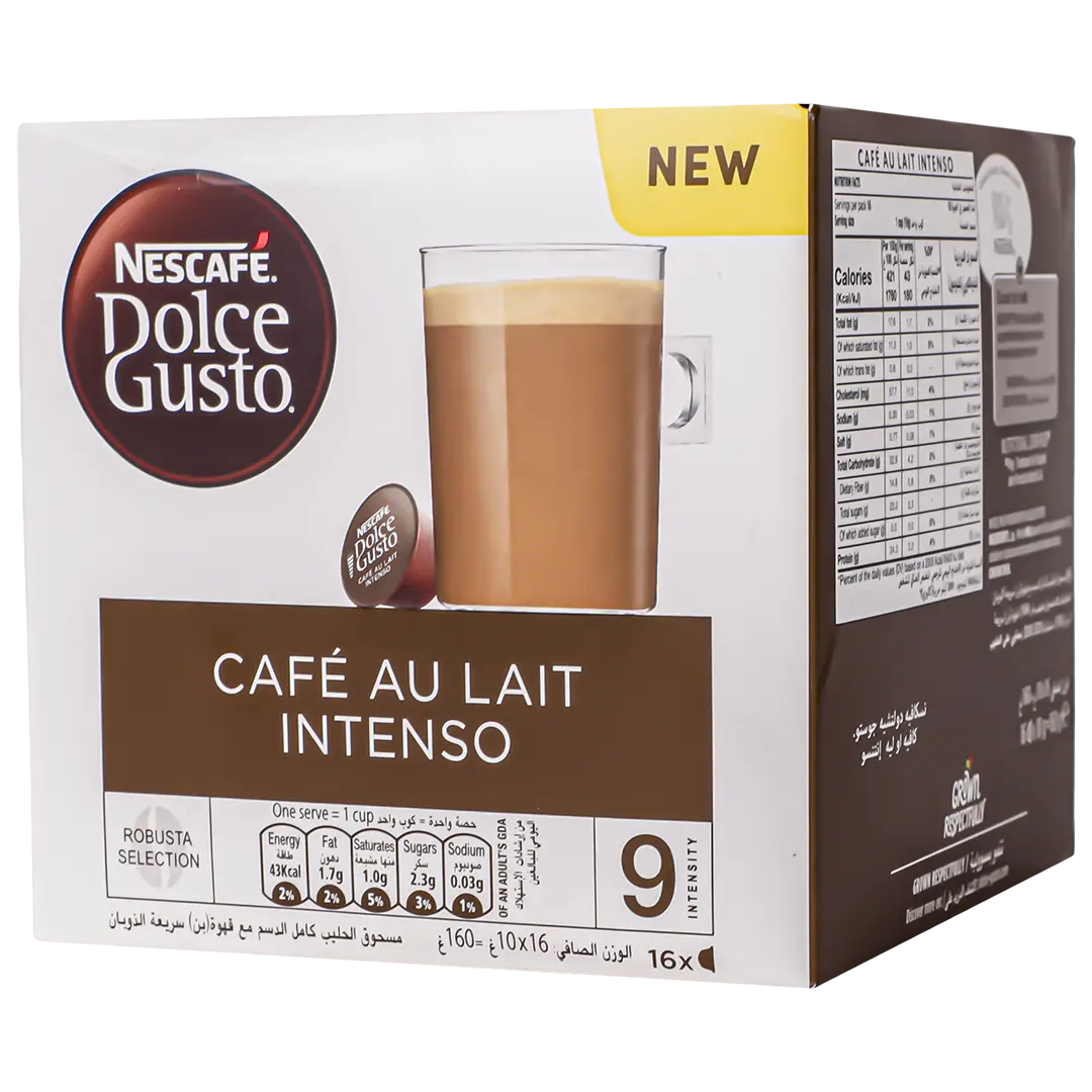 Nescafe Dolce Gusto Capsules Cafe Au Lait Intenso 16 Capsules - view 1